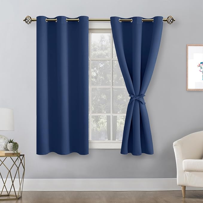 Short Blackout Curtains for Bedroom, 38 x 45 Inch, 2 Panels | Thermal Insulated - Image 8