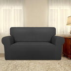 PureFit Stretch Loveseat Covers Fleece Couch Covers - Image 2
