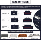 DREAMINGO Chenille Couch Cover Modern Solid Versatile Sofa Covers - Image 2