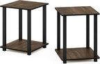 Furinno SIMPLISTIC Side Table Set of 2, 2-Tier Square Modern End Table - Image 6