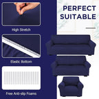 Peryiter 3 Pcs Couch and Loveseat Covers Set Sofa Cover - Image 4