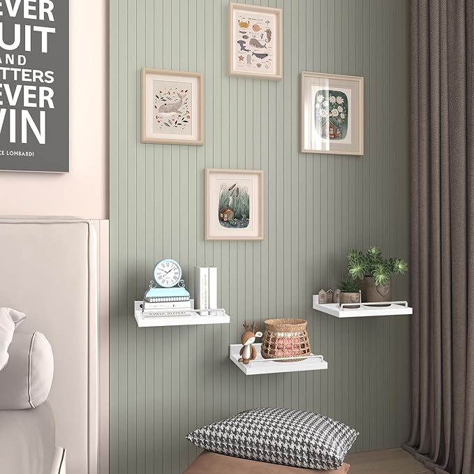 RYOFOBETTO Small Floating Shelf, 6 X 9 Inches Farmhouse Wall Shelves - Image 5