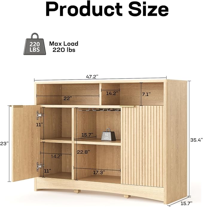 Marsail 47.2" Bar Cabinets - Image 3