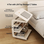 AQIMUELE Rolling Side Table, C Shaped End Table, C Table - Image 8