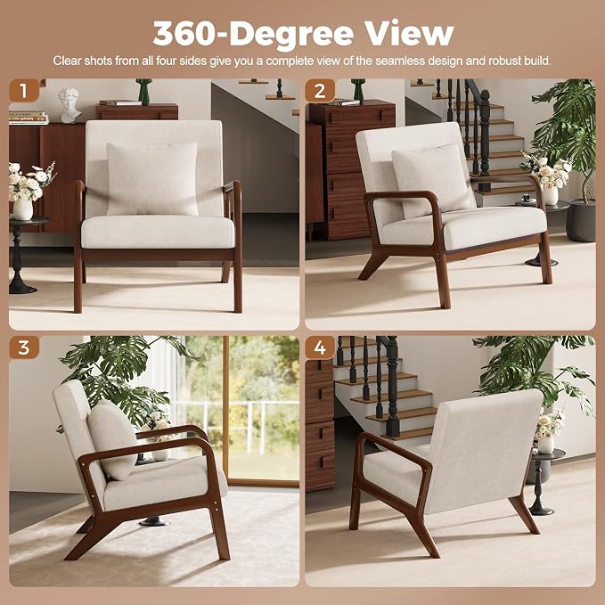 ELUCHANG Mid-Century Modern Chair, Accent Chair - Image 6