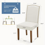 DUMOS Dining Chairs Set of 6, Modern PU Kitchen Table Chairs - Image 5