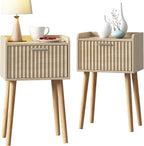 LAATOOREE Nightstand Set of 2, Small Bed Side Table by LAATOOREE
