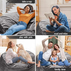 Bean Bag Chairs, Memory Foam Stuffing Bean Bag Chair - Image 6
