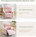 Power Swivel Rocker Recliner, Glider Recliner Nursery Chair - Image 4