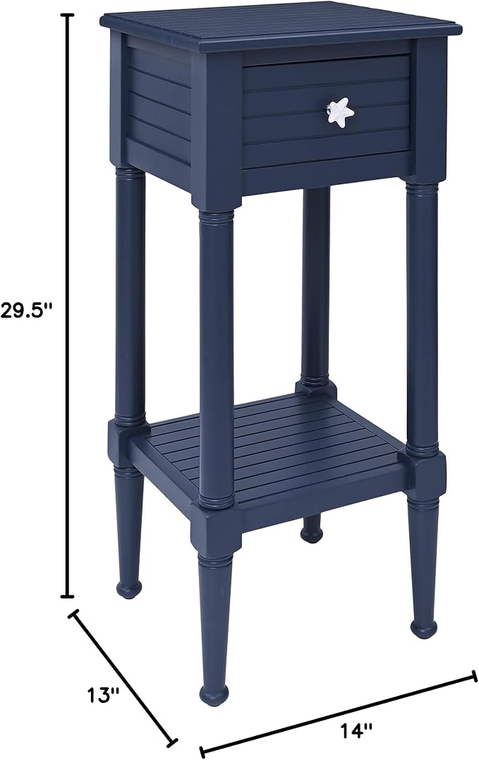 Linon Raleigh Navy Small Accent Table - Image 16