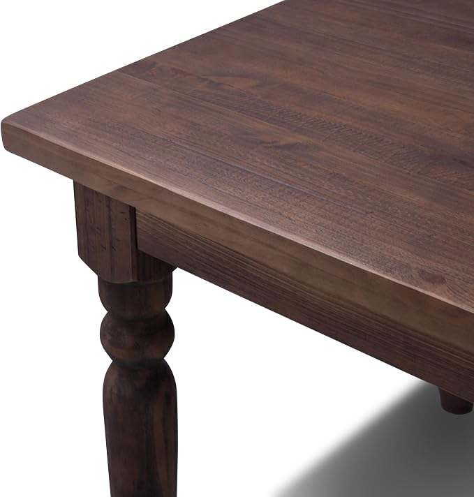 Grain Wood Furniture Valerie Original Solid Wood 63" Dining Table, Rustic Walnut - Image 6