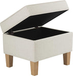 HomePop Home Decor | Upholstered Modern Rectangular Storage Ottoman | Hinged - Image 6