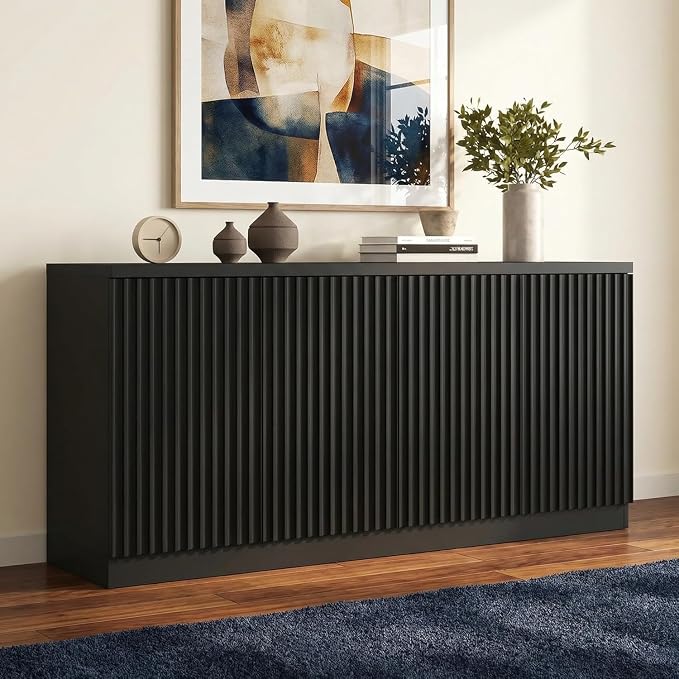 63'' Fluted TV Stand for TVs up to 75'', Modern Media Console - Image 8