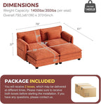 ELUCHANG Oversized 79" Modular Sectional Sofa Bed, Comfy Cloud Couch - Image 2