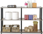 Furinno TURN-N-TUBE Storage Shelves, 3-Tier 47.4 Wide Book Shelf, Corner Shelf - Image 6