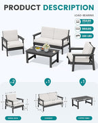 SERWALL HDPE Patio Furniture Set - Image 5