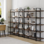 OtterOasis Bookshelf Set of 2, Heavy Duty 5-Tier Industrial Bookcase, 120lbs - Image 9