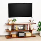 Bamboo TV Stand for TVs up to 55", 3 Tier Accent Entertainment Center by MordchilHF