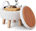 Wimarsbon Storage Ottoman, Modern Round Footrest by Wimarsbon
