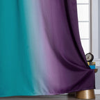 Ombre Teal and Purple Blackout Curtains - Image 6