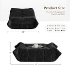 Bean Bag Ottoman, Memory Foam Lazy Bean Bag Sofa, Fireside Chair Foot Rest - Image 3
