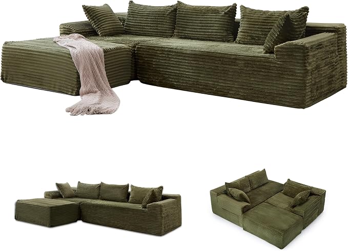 Korser 110" L-Shaped Modular Sectional Sofa - Image 8