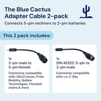 Blue Cactus Adapter Cables for Recliner Battery Pack - Image 2