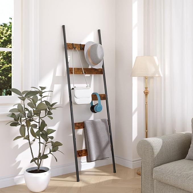HOOBRO Blanket Ladder, 5-Tier Towel Rack - Image 7