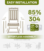 Outdoor Adirondack Rocking Chairs All-Weather HDPE Patio Rocker Chair - Image 7
