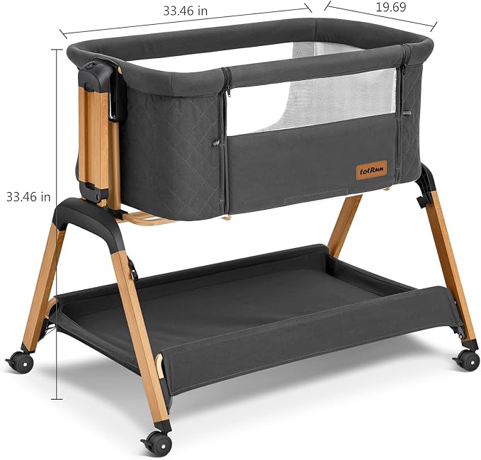 TotRun Bassinet Bedside Sleeper, Rocking Bassinets - Image 8