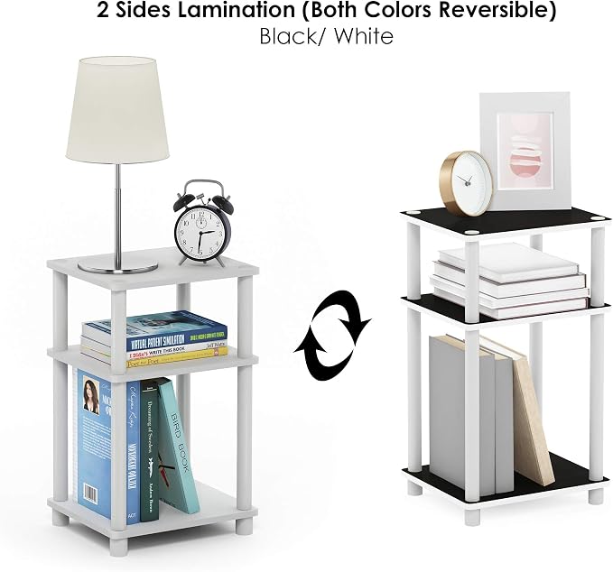 Furinno Just 3-Tier Turn-N-Tube End Table / Side Table / Night Stand / Bedside - Image 8