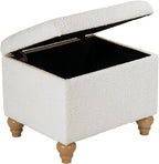 Homepop Home Decor | Upholstered MediumRectangular Storage Ottoman | Hinged Lid - Image 8