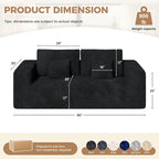 Luxanimarion 80'' Modern Cloud Loveseat Sofa, No Assembly Required Deep Seat - Image 2
