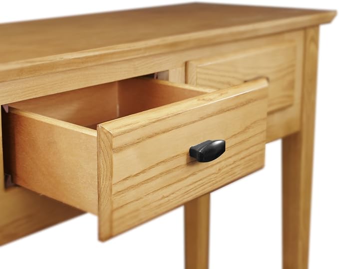 Leick Home Mission Console Table, Solid Wood, 2 Drawers, Bottom Display Shelf - Image 2