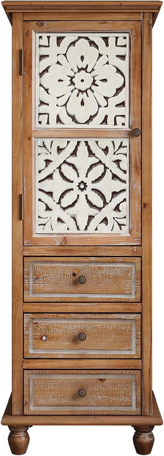 LKTART Solid Wood Accent Storage Cabinet - Image 3