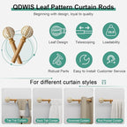 QDWIS 2 Pack Boho Wood Curtain Rods - Image 6