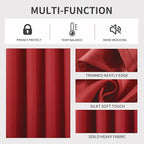 Joydeco Blackout Curtains 63 inch Length 2 Panels Set, Thermal Insulated Long - Image 3