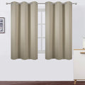 Beige Blackout Curtains 34 x 54 Inch Length/Set of 2 Curtain Panels/Thermal by Lemomo