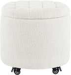 Furniliving Modern Round Storage Ottoman by FurnilivingFurnitureforHome