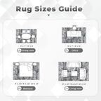 pmtsns Area Rugs 9x12 for Living Room: Washable Rug Modern Abstract Neutral - Image 8