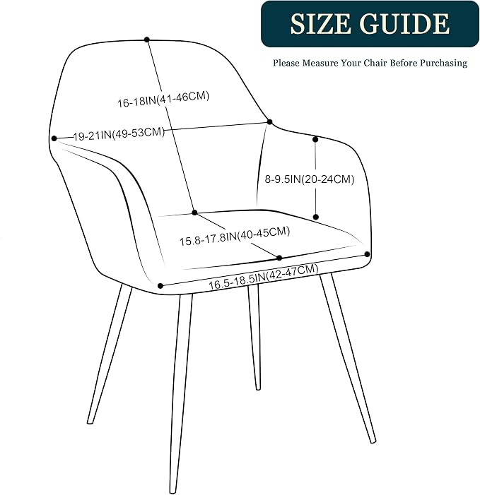 Yonus Dining Room Chair Slipcovers Parsons Chair Covers Sets Armchair Covers - Image 3