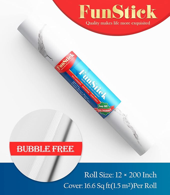 FunStick Matte Marble Contact Paper - Image 7