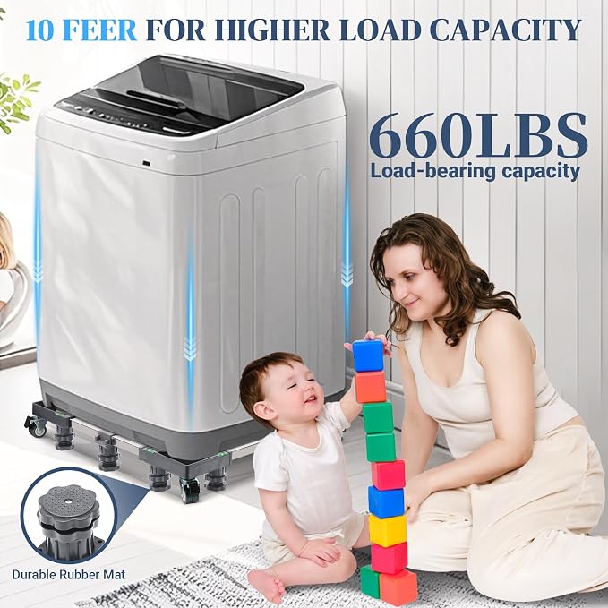 WBD WEIBIDA Upgraded Full-Size Washing Machine Base Stand - Image 4