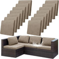 CALBODE 14Pcs Outdoor Stretch Cushion Covers, Waterproof Outdoor Chair Cushion by CALBODE