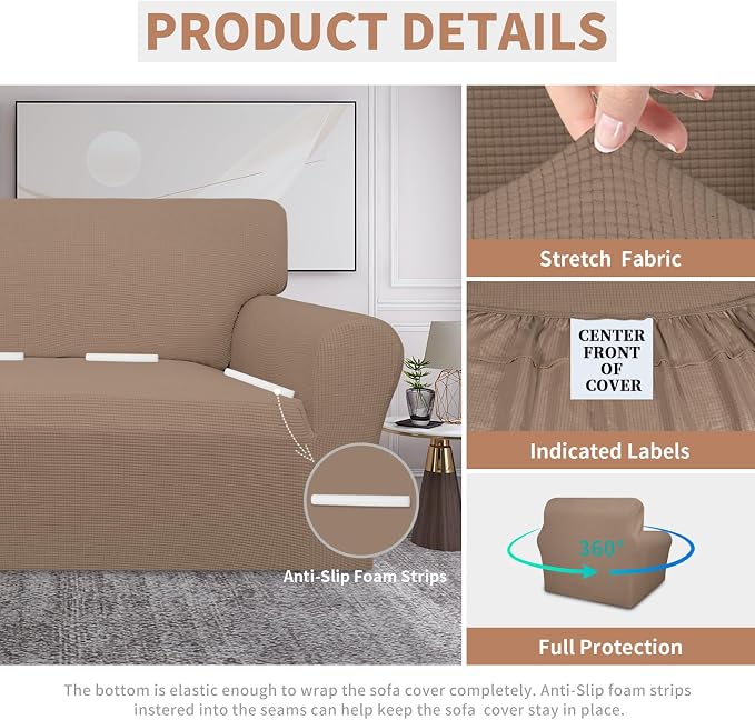 Easy-Going 100% Waterproof Oversized Chair Couch Cover, Stretch Sofa Cover | - Image 4