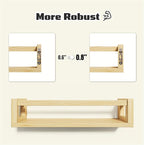 TidyCorner Upgraded Thick Floating Shelves, Solid Wood Bookshelf - Image 4