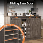 4ever2buy Farmhouse Coffee Bar Cabinet - Image 6