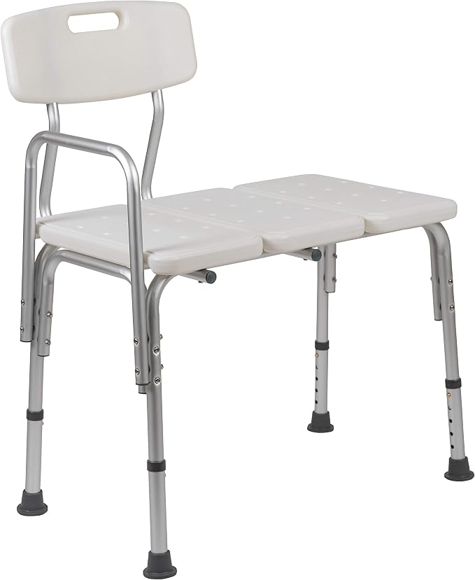 Flash Furniture HERCULES Series 300 Lb. Capacity Adjustable White Bath & Shower - Image 16