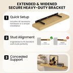 Fun Memories 67 Inch Fireplace Mantel Shelf, Deep Floating Shelves - Image 7