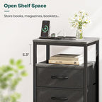 Huuger Nightstands Set of 2, 27.6 Inch End Tables - Image 2